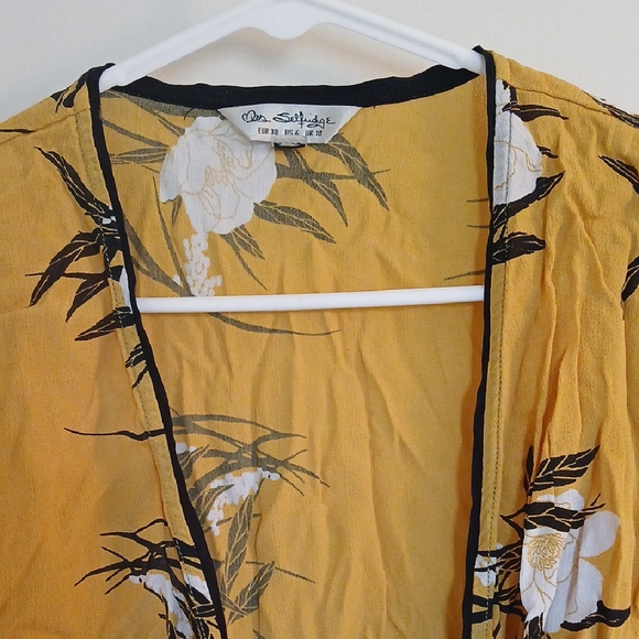 Floral Yellow Kimono Tunic - Picture 7 of 16